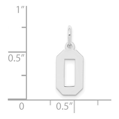 Sterling Silver Number 0 Charm – view 3