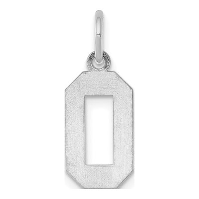 Sterling Silver Number 0 Charm – view 4