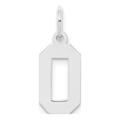 Sterling Silver Number 0 Charm