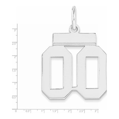 Sterling Silver Number 00 Pendant – view 2