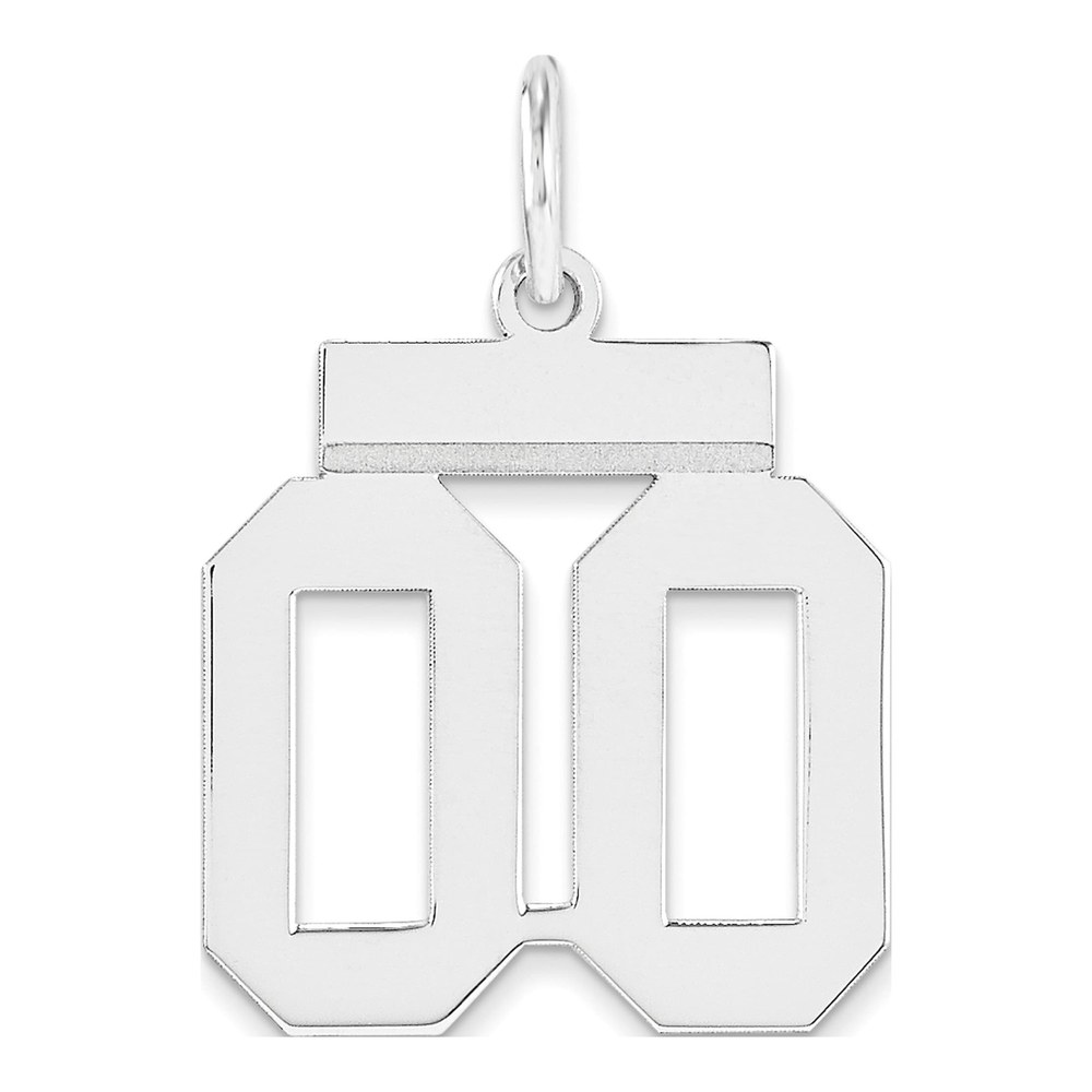 Sterling Silver Number 00 Pendant