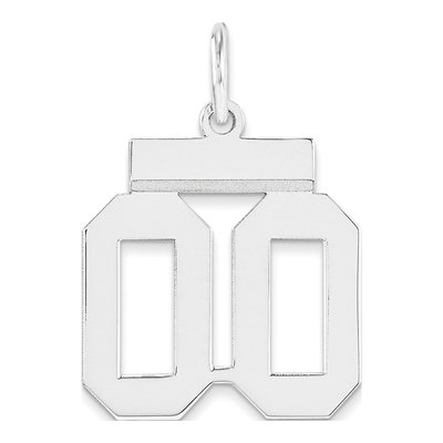 Sterling Silver Number 00 Pendant