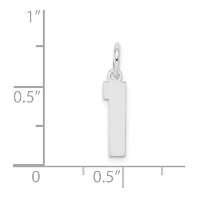Sterling Silver Number 1 Charm – view 3