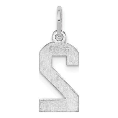 Sterling Silver Number 2 Charm – view 5