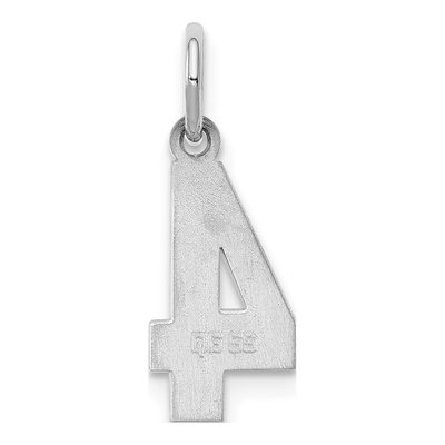Sterling Silver Number 4 Pendant – view 4