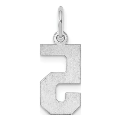 Sterling Silver Number 5 Pendant – view 4