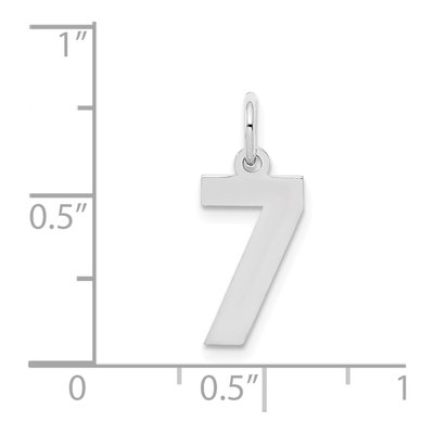 Sterling Silver Number 7 Charm – view 3