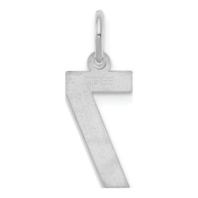 Sterling Silver Number 7 Charm – view 4