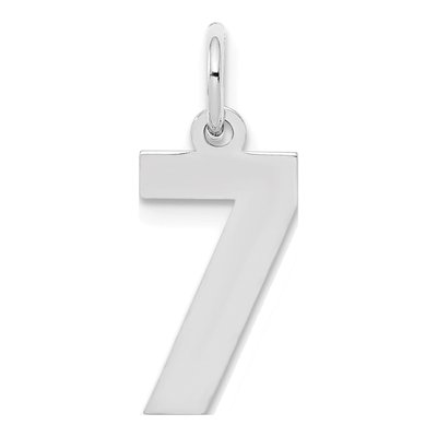 Sterling Silver Number 7 Charm