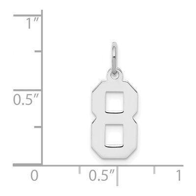 Sterling Silver Number 8 Pendant – view 3