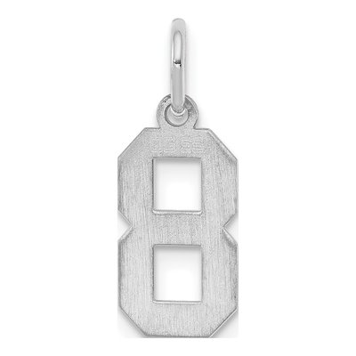 Sterling Silver Number 8 Pendant – view 4