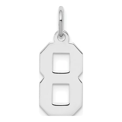 Sterling Silver Number 8 Pendant