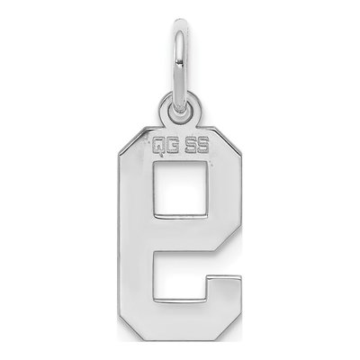 Sterling Silver Number 9 Pendant – view 4