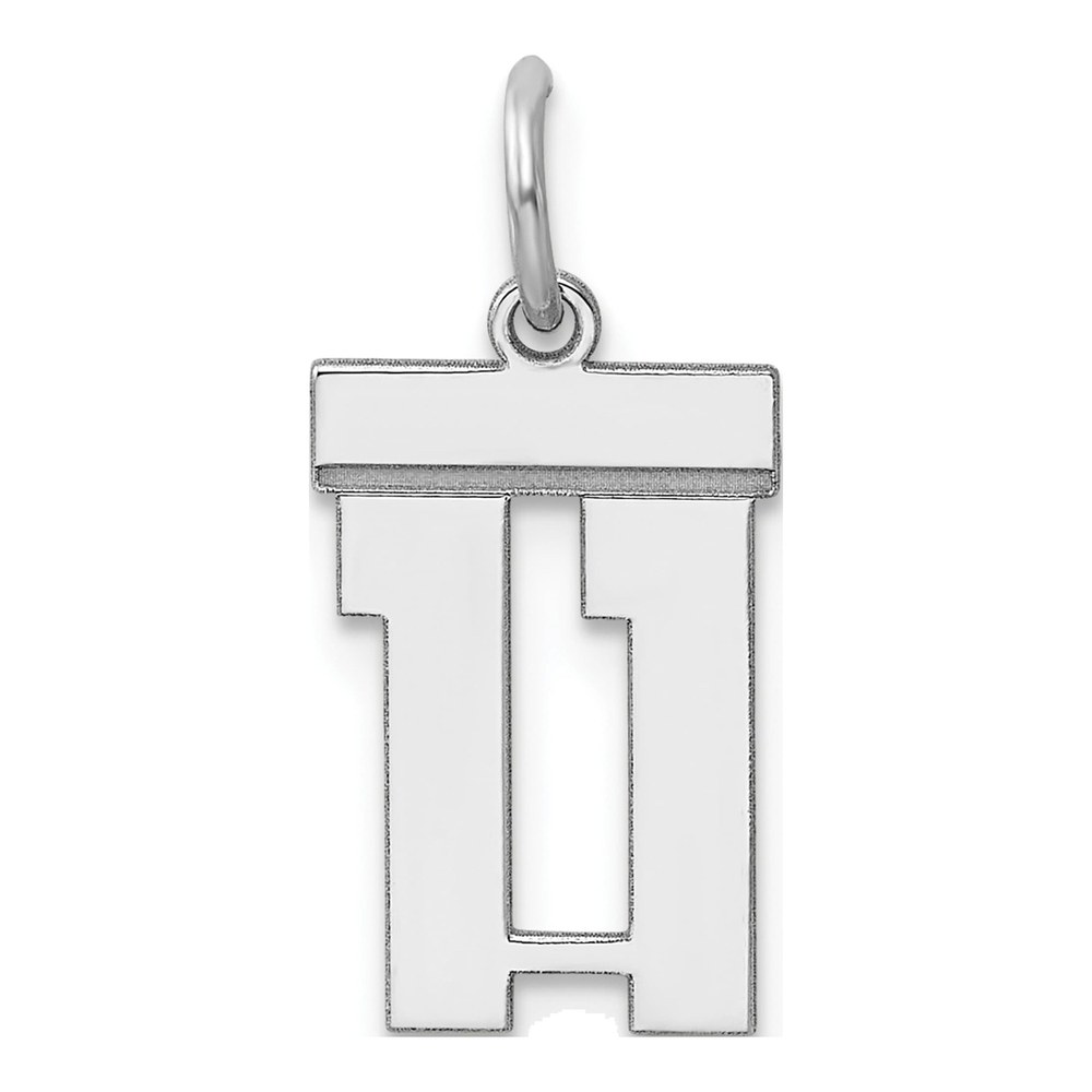 Sterling Silver Number 11 Charm