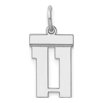 Sterling Silver Number 11 Charm