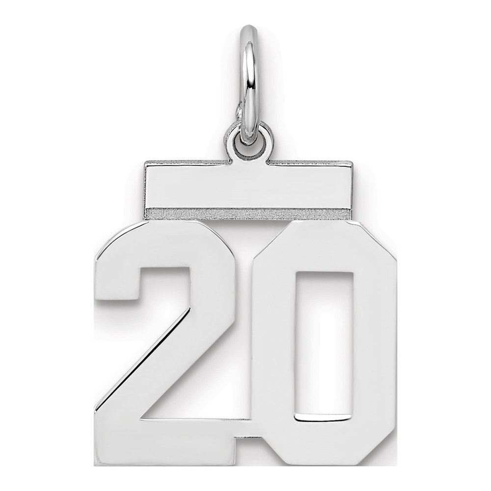 Sterling Silver Number 20 Charm