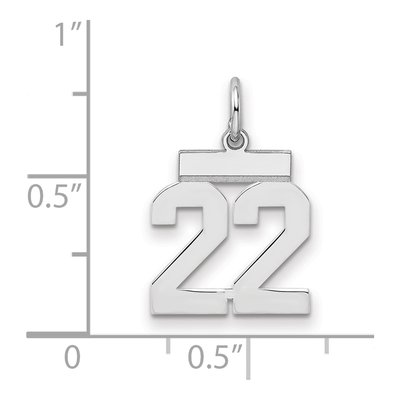 Sterling Silver Number 22 Pendant – view 3