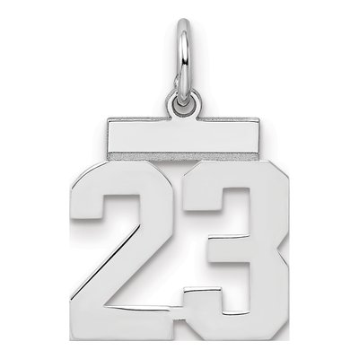 Sterling Silver Number 23 Charm