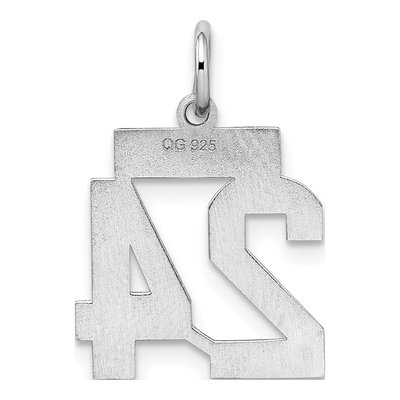 Sterling Silver Number 24 Charm – view 4