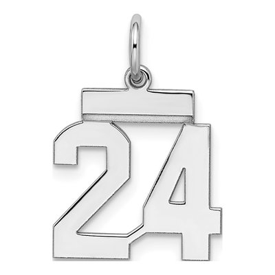 Sterling Silver Number 24 Charm