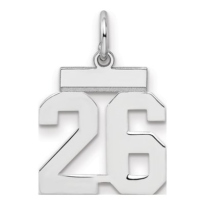 Sterling Silver Number 26 Pendant
