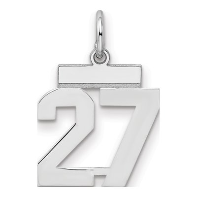 Sterling Silver Number 27 Pendant