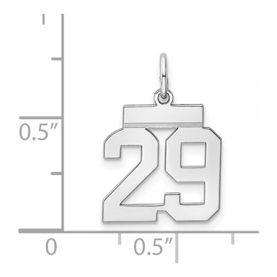 Sterling Silver Number 29 Pendant – view 4