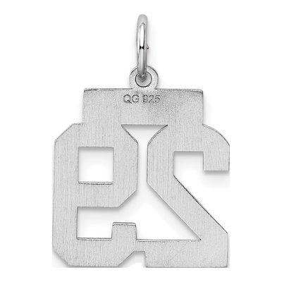 Sterling Silver Number 29 Pendant – view 5