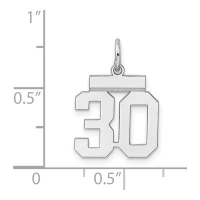 Sterling Silver Number 30 Pendant – view 4