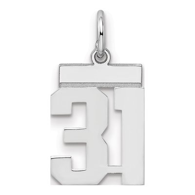Sterling Silver Number 31 Charm