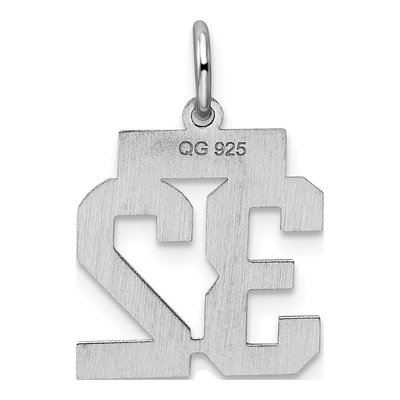 Sterling Silver Number 32 Charm – view 5