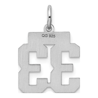 Sterling Silver Number 33 Charm – view 5