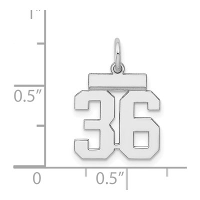 Sterling Silver Number 36 Charm – view 4