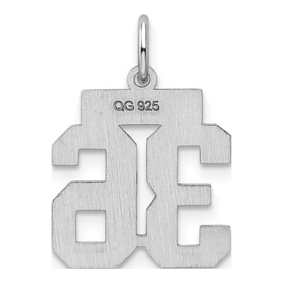 Sterling Silver Number 36 Charm – view 5