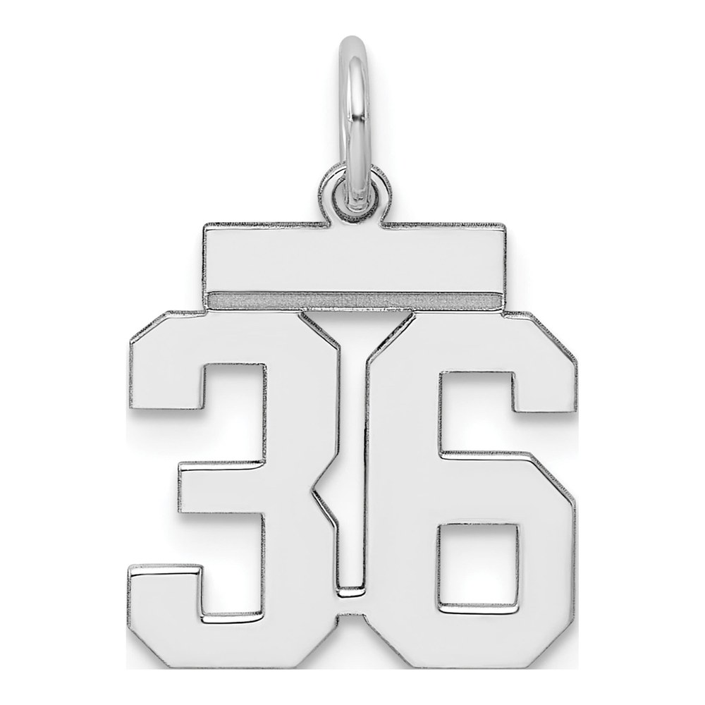 Sterling Silver Number 36 Charm