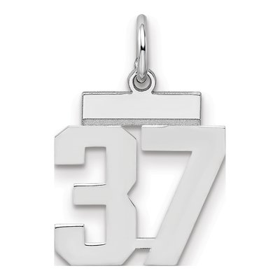 Sterling Silver Number 37 Charm