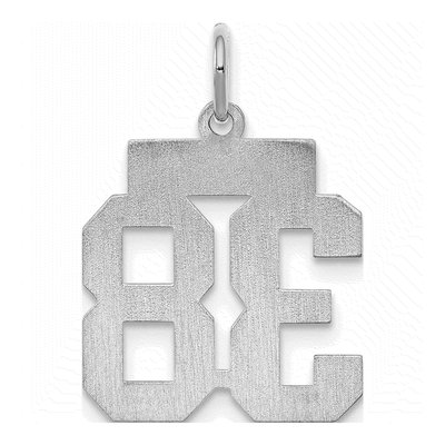 Sterling Silver Number 38 Charm | Rhodium-Plated – view 4