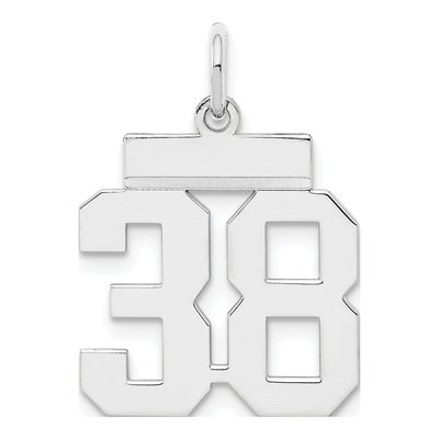 Sterling Silver Number 38 Charm