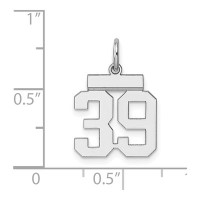Sterling Silver Number 39 Charm – view 4