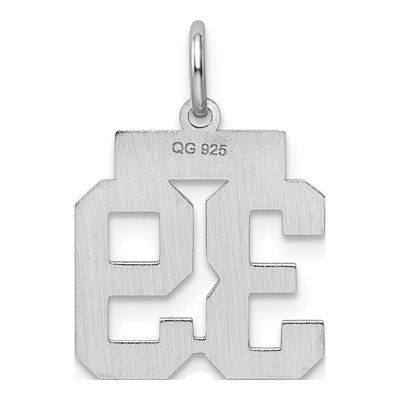 Sterling Silver Number 39 Charm – view 5