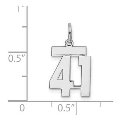 Sterling Silver Number 41 Charm – view 4