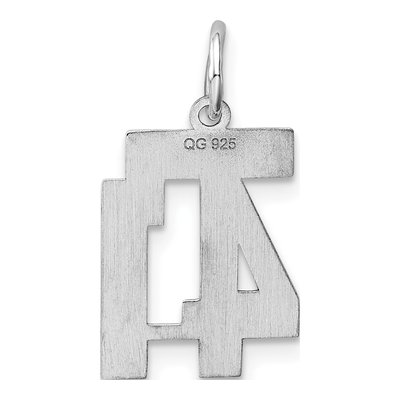 Sterling Silver Number 41 Charm – view 5