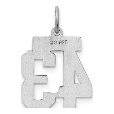 Sterling Silver Number 43 Charm – view 5