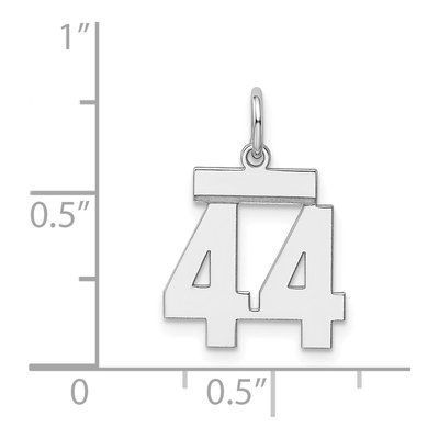 Sterling Silver Number 44 Charm – view 4