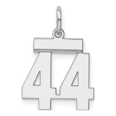 Sterling Silver Number 44 Charm