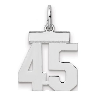 Sterling Silver Number 45 Pendant
