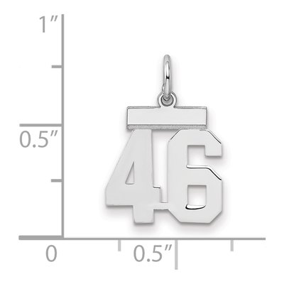 Sterling Silver Number 46 Pendant – view 2