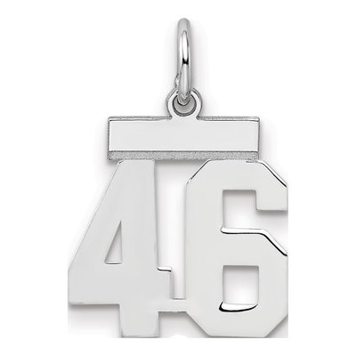 Sterling Silver Number 46 Pendant