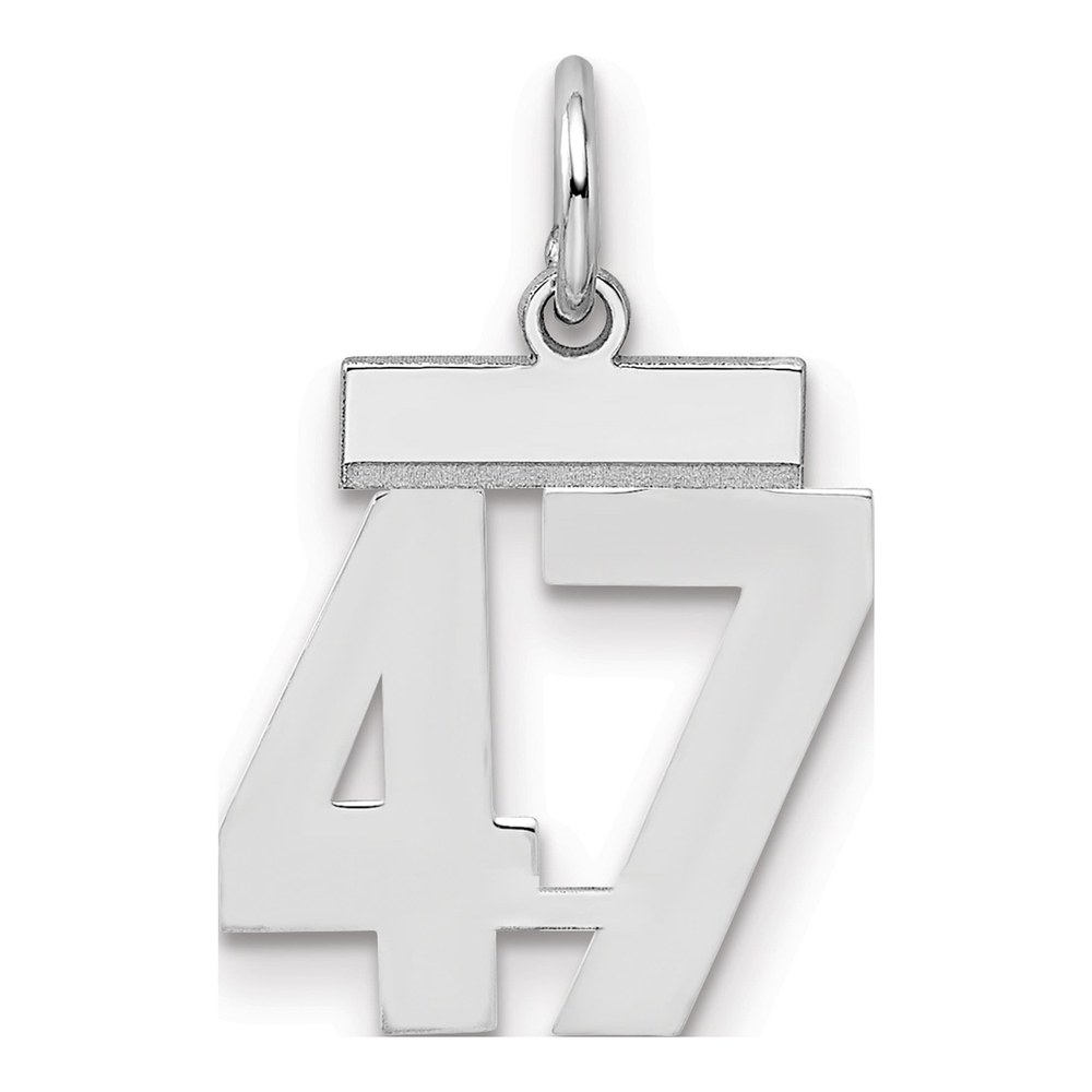 Sterling Silver Number 47 Charm