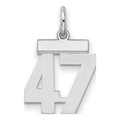 Sterling Silver Number 47 Charm
